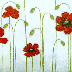 red poppies